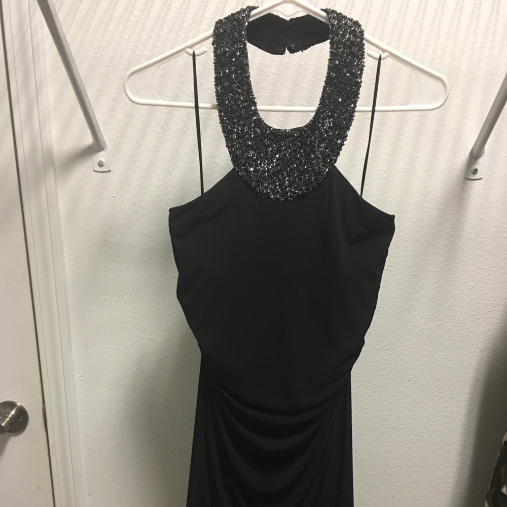 Size 10 evening black dress with sequins
